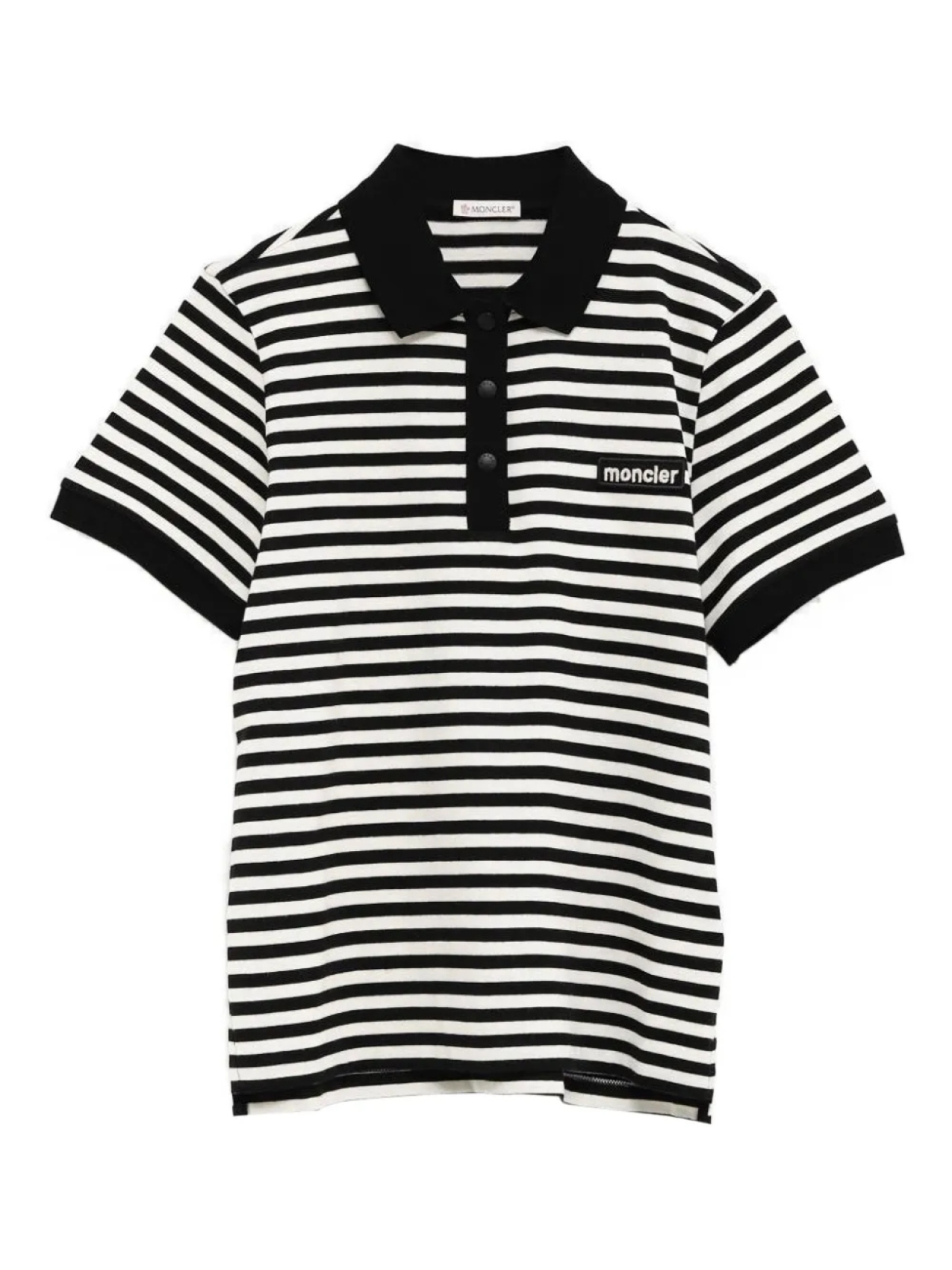 

Полосатая рубашка поло Moncler, черный