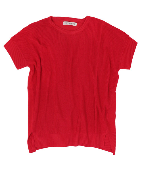 

Вязаная футболка из смесовой льна OSYAREVO, красный