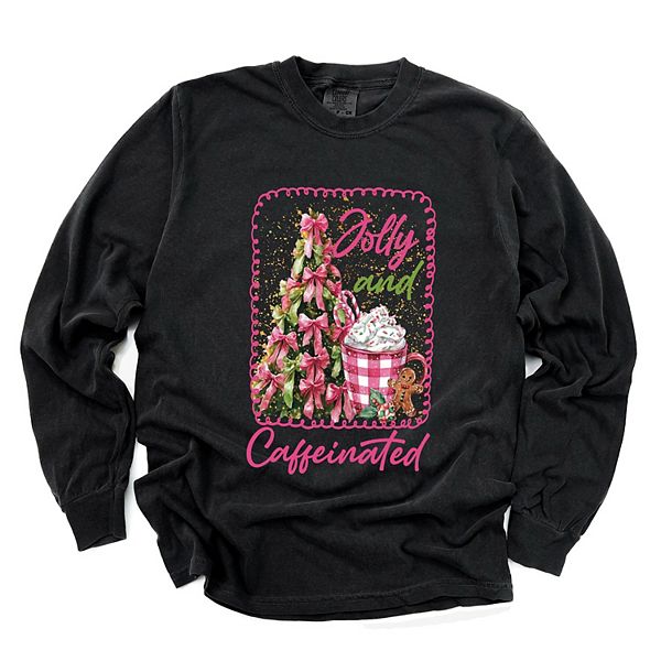 

Джинсовый лонгслив с принтом Jolly and caffeinated Simply Sage Market, Black