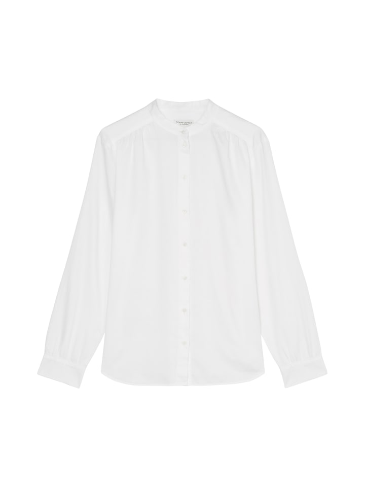 

свободная белая блузка с воротником-стойкой Marc O'Polo