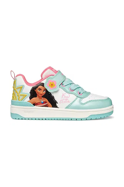 Кроссовки детские WASHIBA x Disney Princess Geox, бирюзовый — фото 2