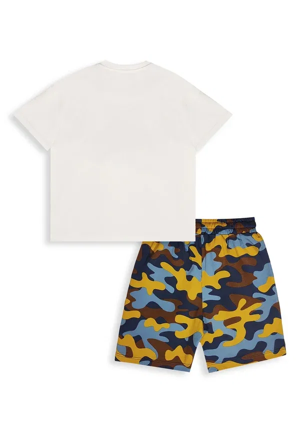Костюм safari t-shirt & camo shorts xt set shorts Denokids, кремово-голубой — фото 3