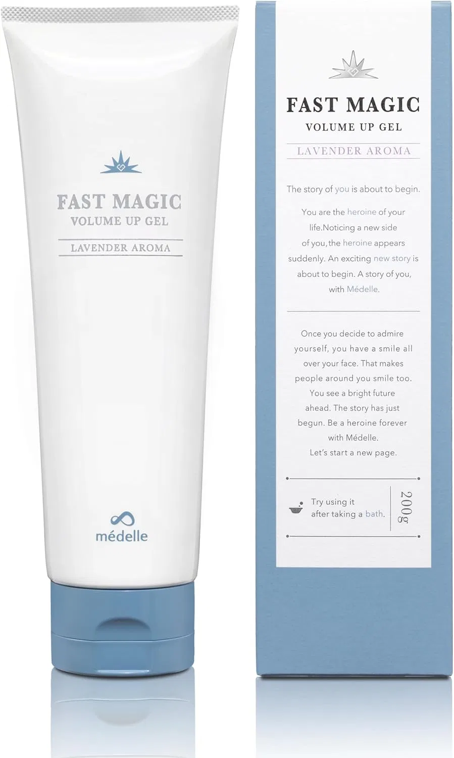 Гель для бюста Medelle Fast Magic Volume Up Gel с адифиллином 2% и стволовыми клетками, 200 г, аромат лаванды