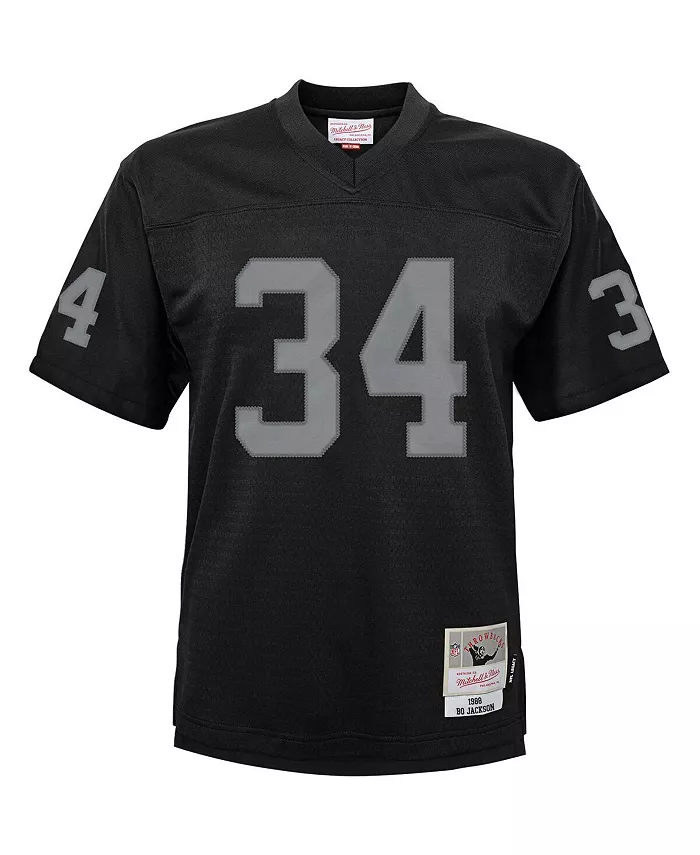Детская футболка Bo Jackson Las Vegas Raiders 1988 Retired Legacy, черная (для мальчиков и девочек) Mitchell & Ness — фото 3
