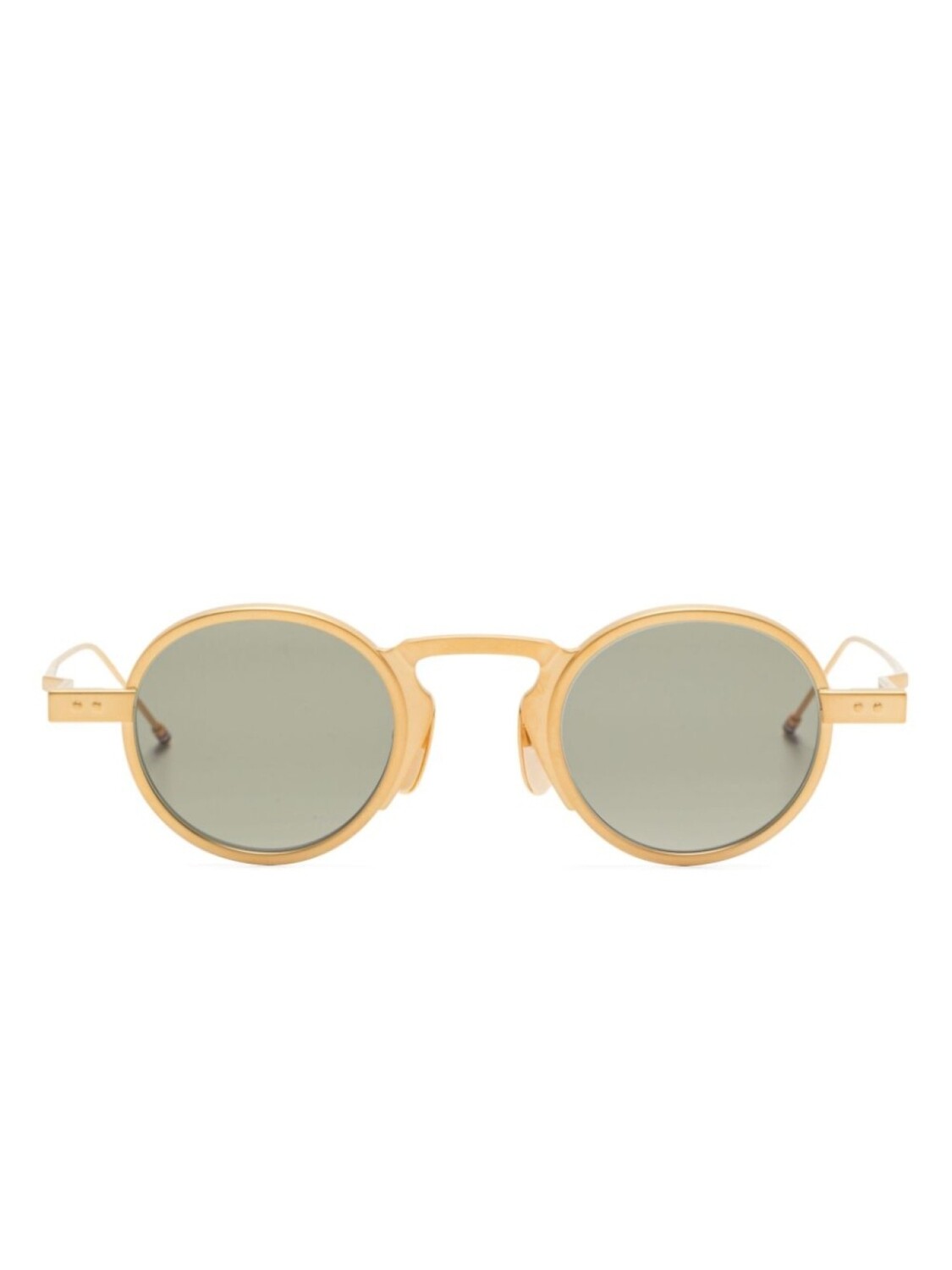 

Thom Browne Eyewear солнцезащитные очки в круглой оправе, золотой