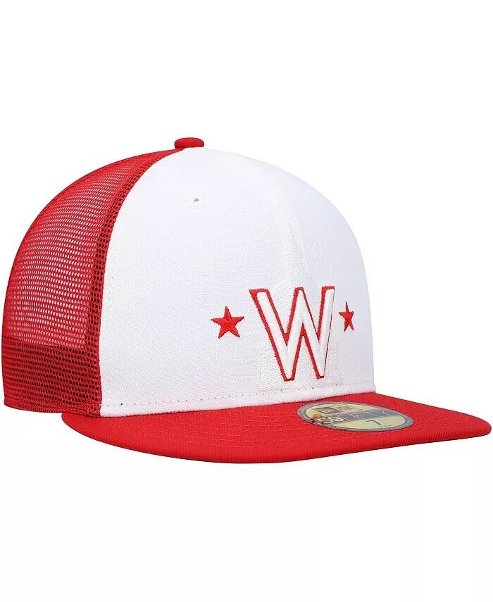 

Мужская белая, красная шляпа Washington Nationals 2023, тренировка по полю 59FIFTY New Era, белый