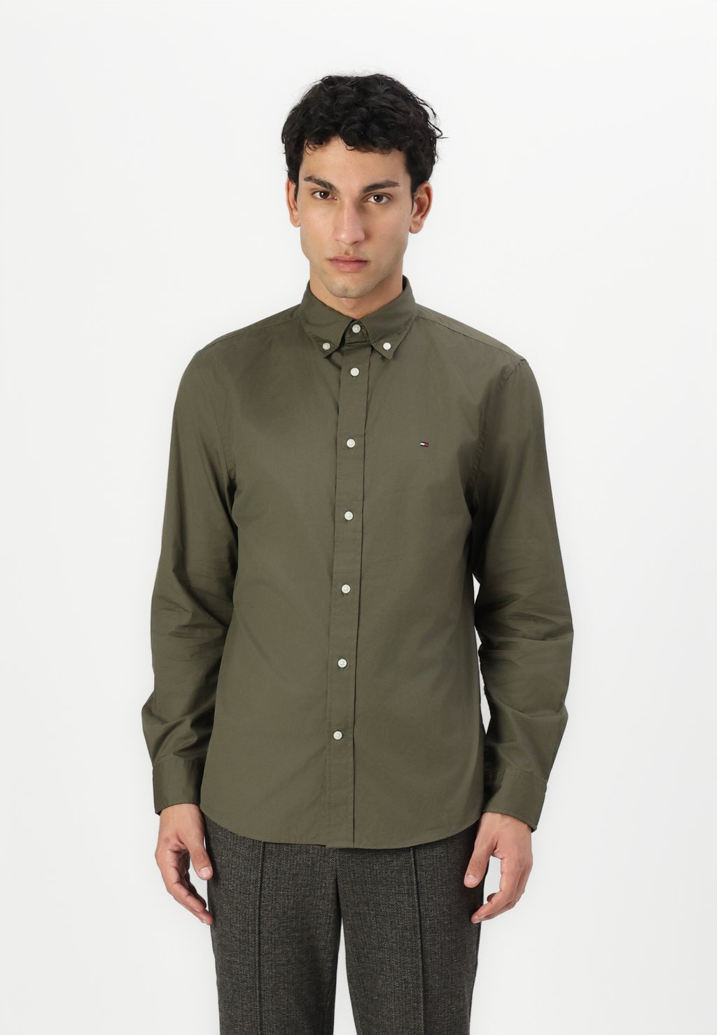 

Рубашка FLEX SOLID SHIRT Tommy Hilfiger, оливковый