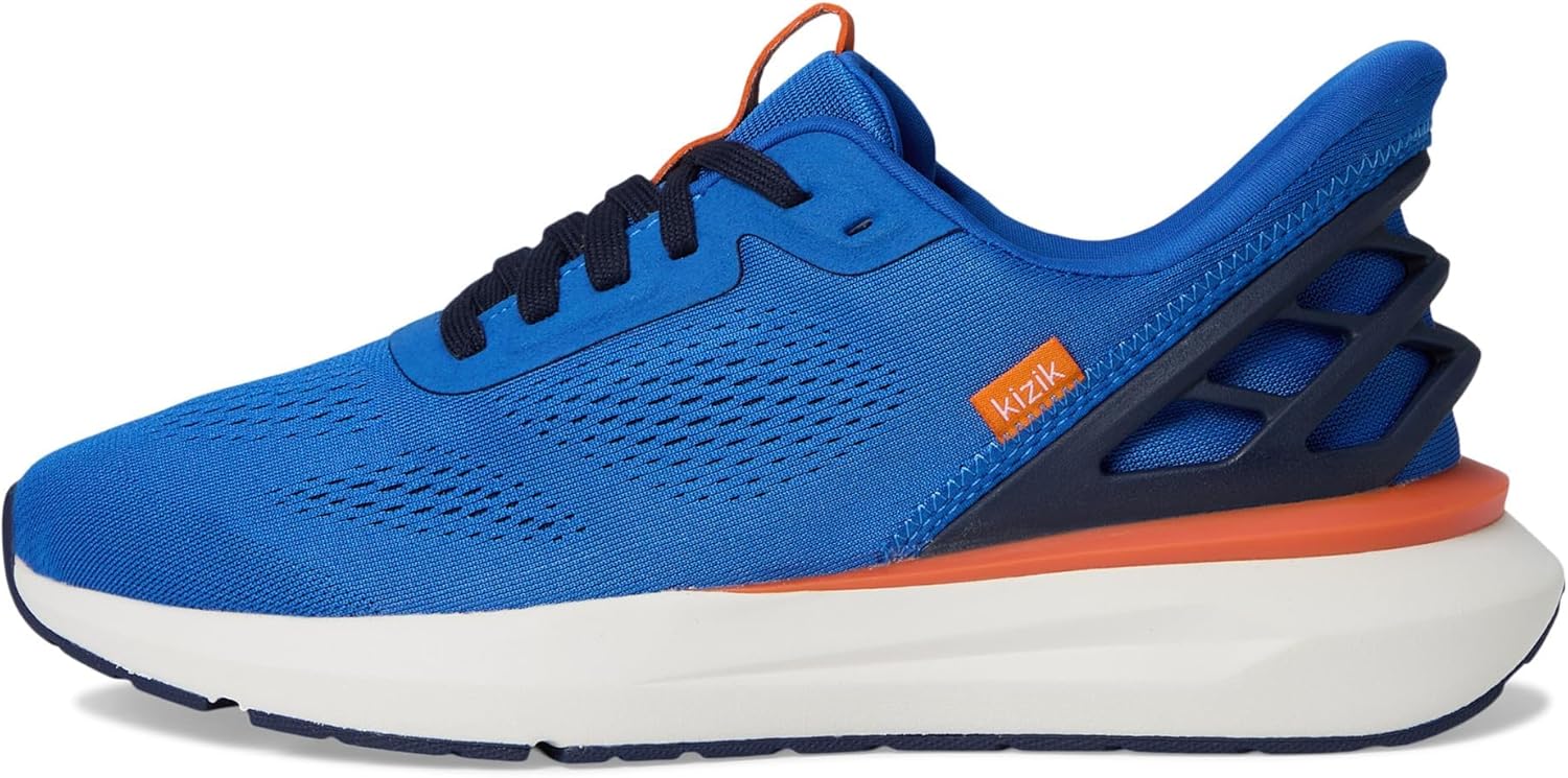 Кроссовки Kizik Slip On: Athens 2 - комфорт для всего дня, удобство без рук, дышащий верх из сетки, мужские прогулочные туфли с поддержкой свода стопы - мужская широкая полнота, синий — фото 4
