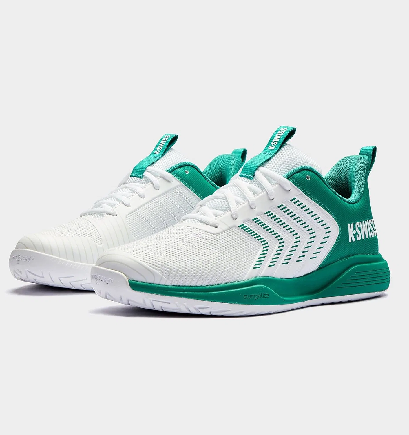 Кроссовки для пиклбола K-Swiss Ultrashot Light, бело-зеленые — фото 2