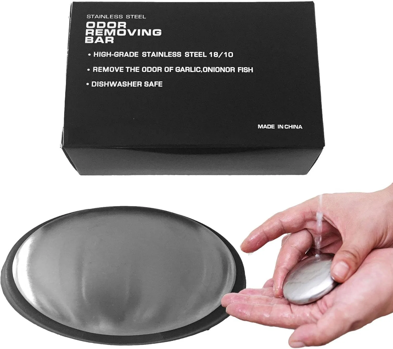 Овальное мыло из нержавеющей стали для удаления запахов Generisch, English Large Soap + Base