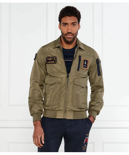 

Бомбер Regular fit Aeronautica Militare, зеленый