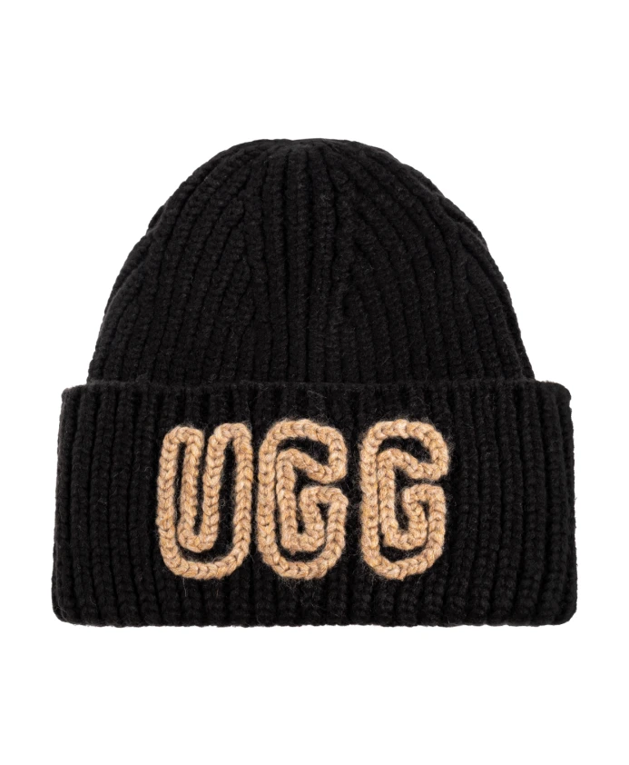 

Шапка с логотипом Ugg, черный