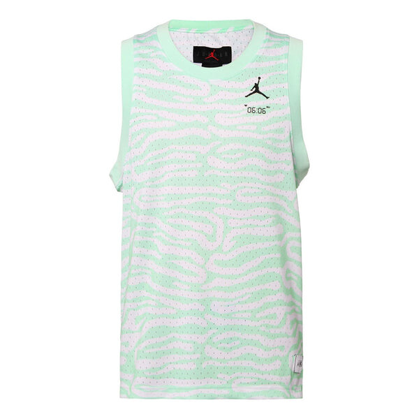 

Майка Air Jordan irregular texture Alphabet Printing Mesh Training Sports Vest Mint Green, зеленый
