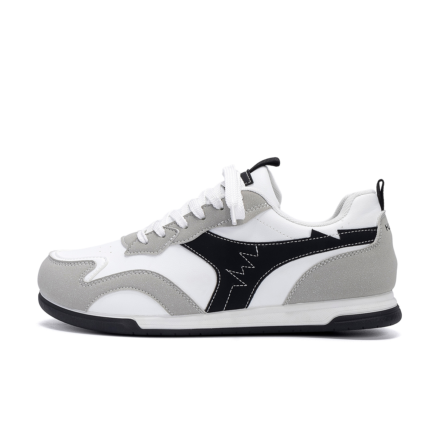 

HUANQIU Синтетическая кожа, низкие кроссовки для скейтбординга, мужские, бело-серые