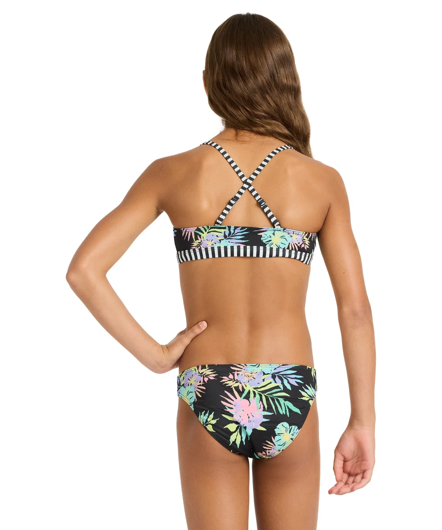 Детский купальник ROXY Kids ROXY ACTIVE RG ATHLETIC TRI SE [модель весна/лето 2026] / Бикини Roxy с ботаническим принтом (купальник) — фото 2