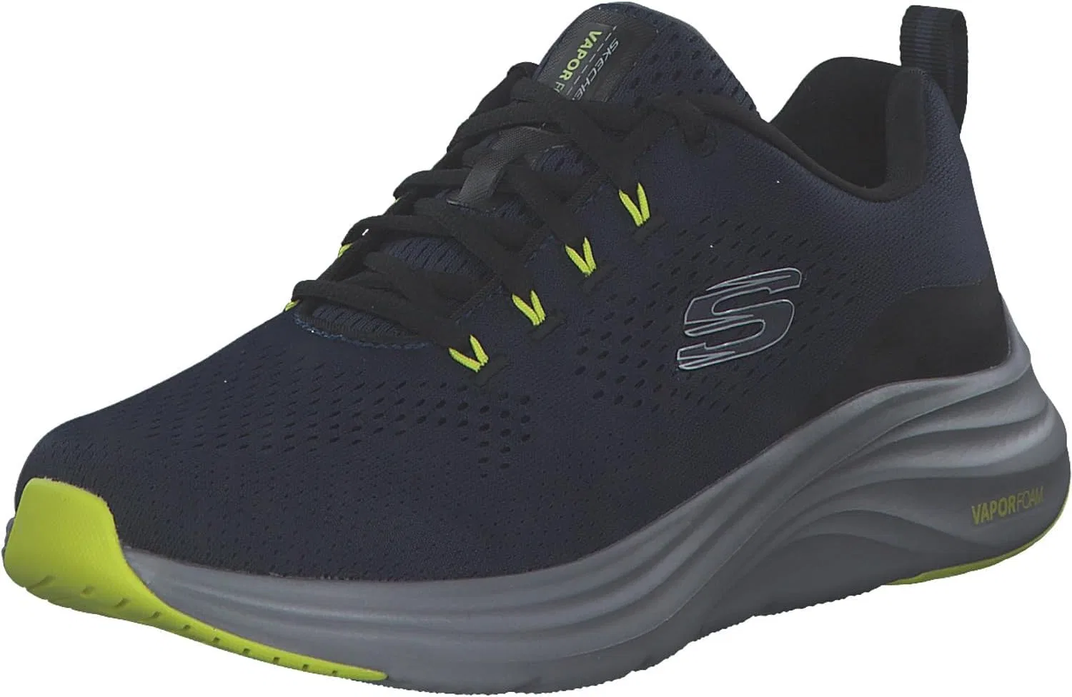 Мужские кроссовки Skechers Vapor Foam, Navy Mesh Synthetic Lime Trim