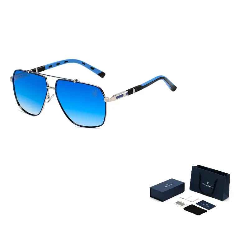 

Авиаторские солнцезащитные очки для мужчин plate and metal tr90 Maserati