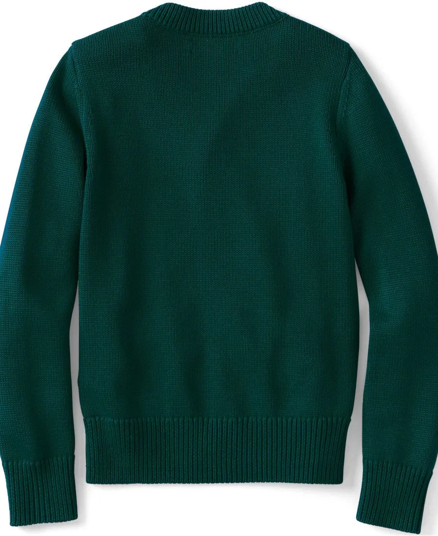 Кардиган Girls Legacy Varsity Lands' End, зеленый — фото 3