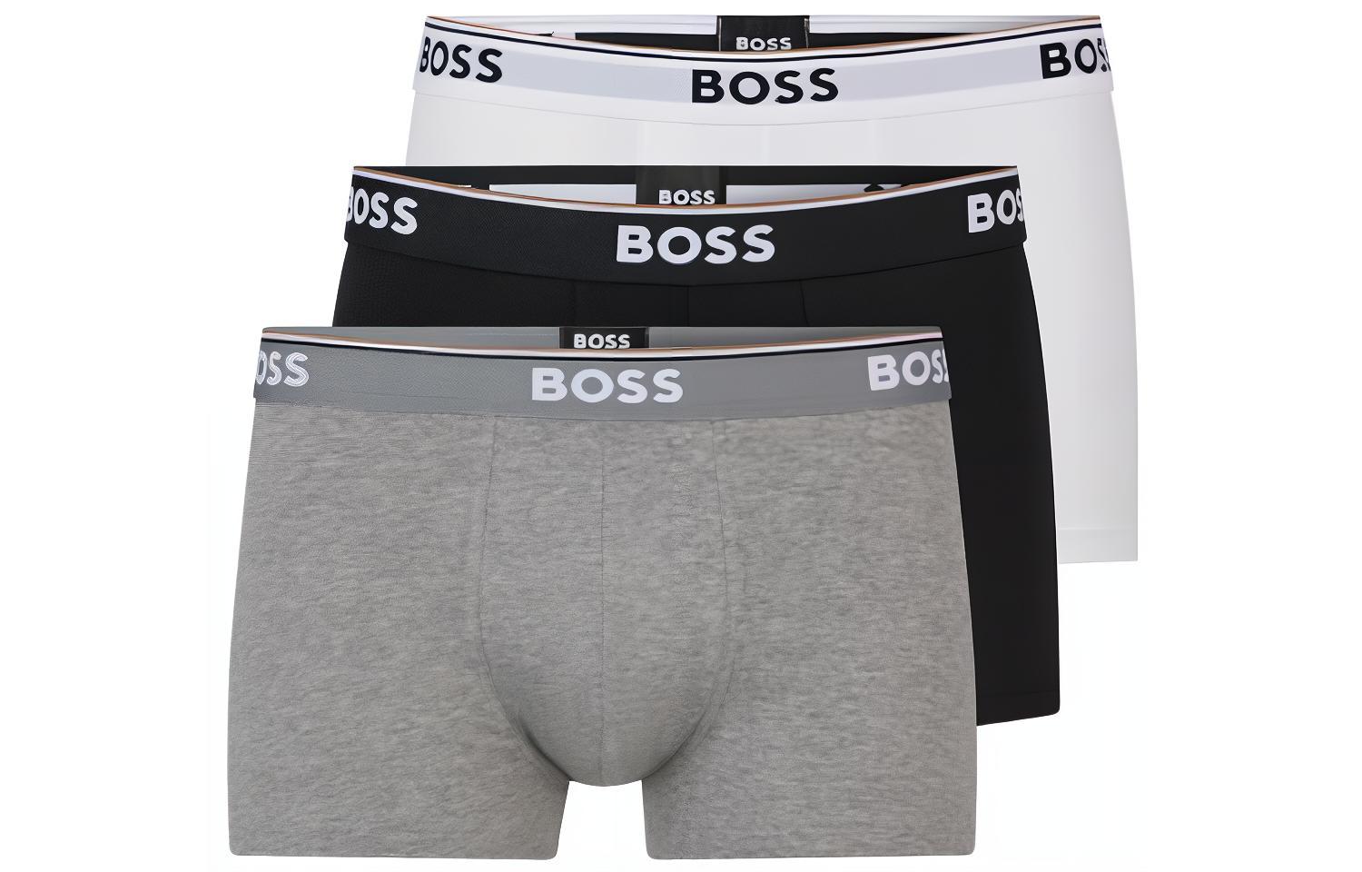 

Футболка мужская 3 шт HUGO BOSS, комплект из 3 штук (серый+черный+белый)