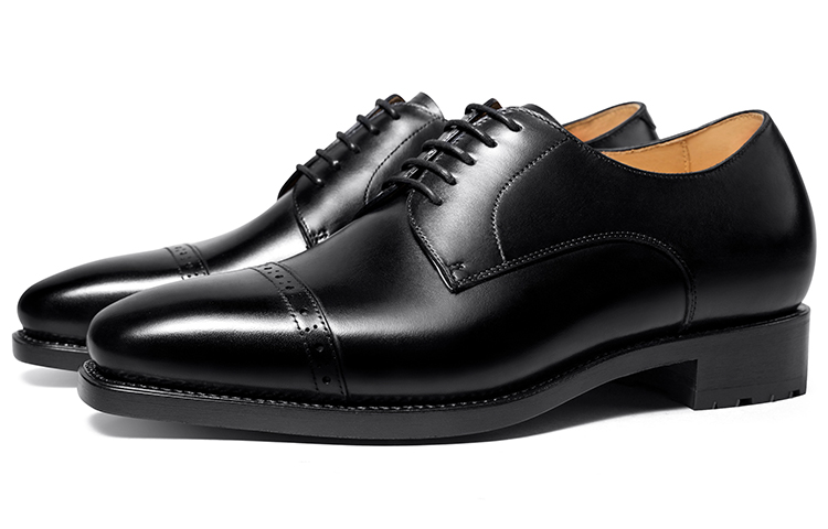 THOM WILLS Туфли мужские Low top Black/Dark Brown Polished — фото 3