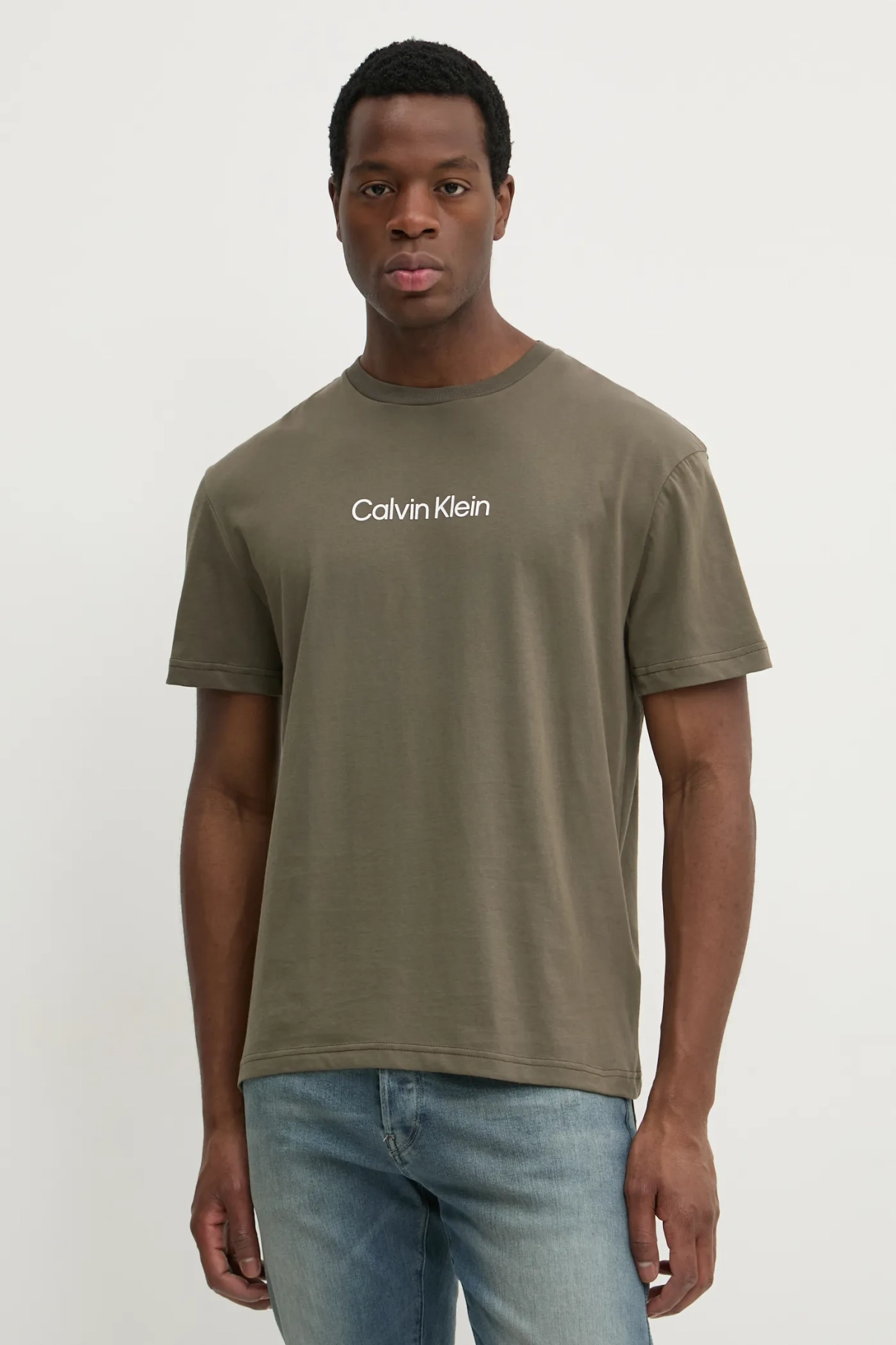 

Хлопковая футболка Calvin Klein, зеленый