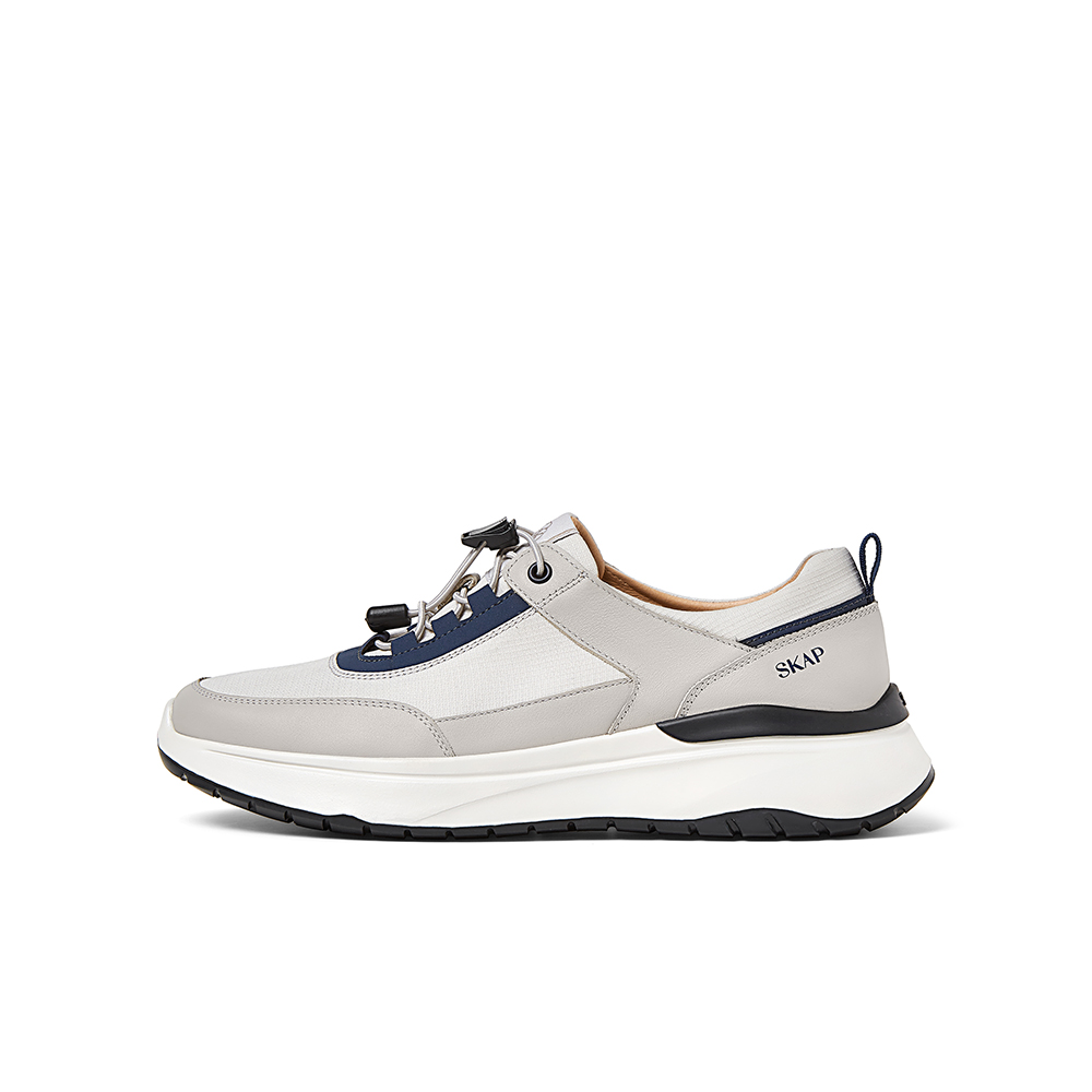 

Амортизирующие нескользящие повседневные ботинок мужской Low Top SKAP, серый/бежевый/синий