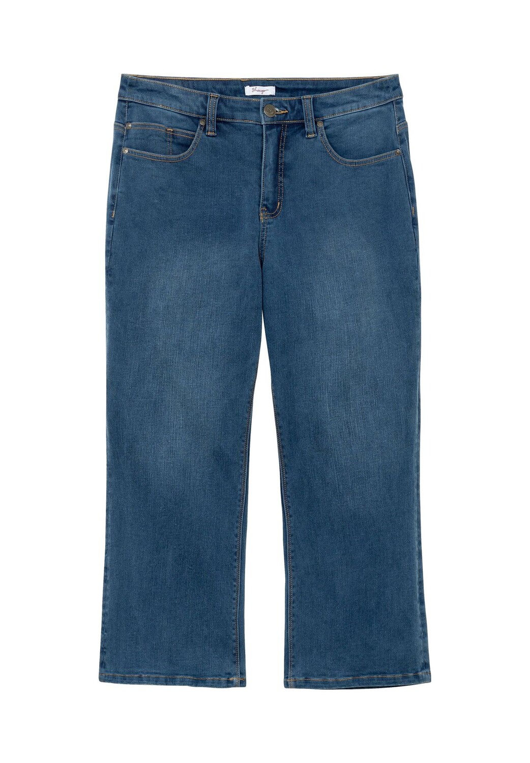 

Джинсы Bootcut длиной 7/8 с эффектом Bodyforming Sheego, цвет Blue Denim