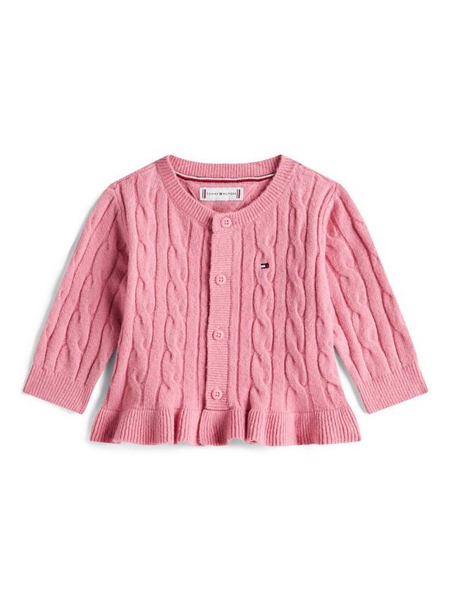 

Детский кардиган с рюшами Tommy Hilfiger, Mystic Pink