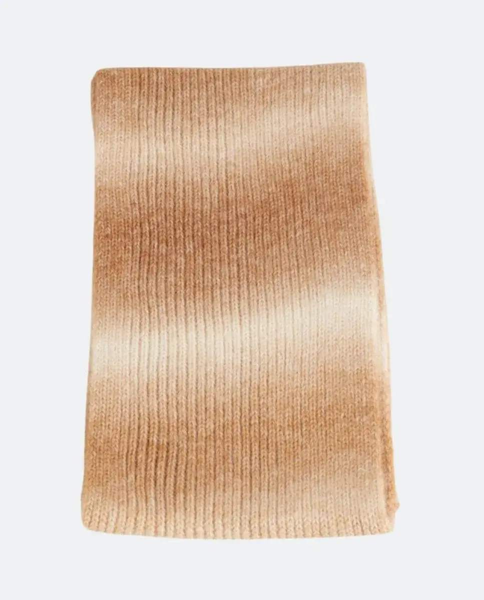 

Прямоугольный шарф из шерсти с эффектом омбре Kbas, песочный