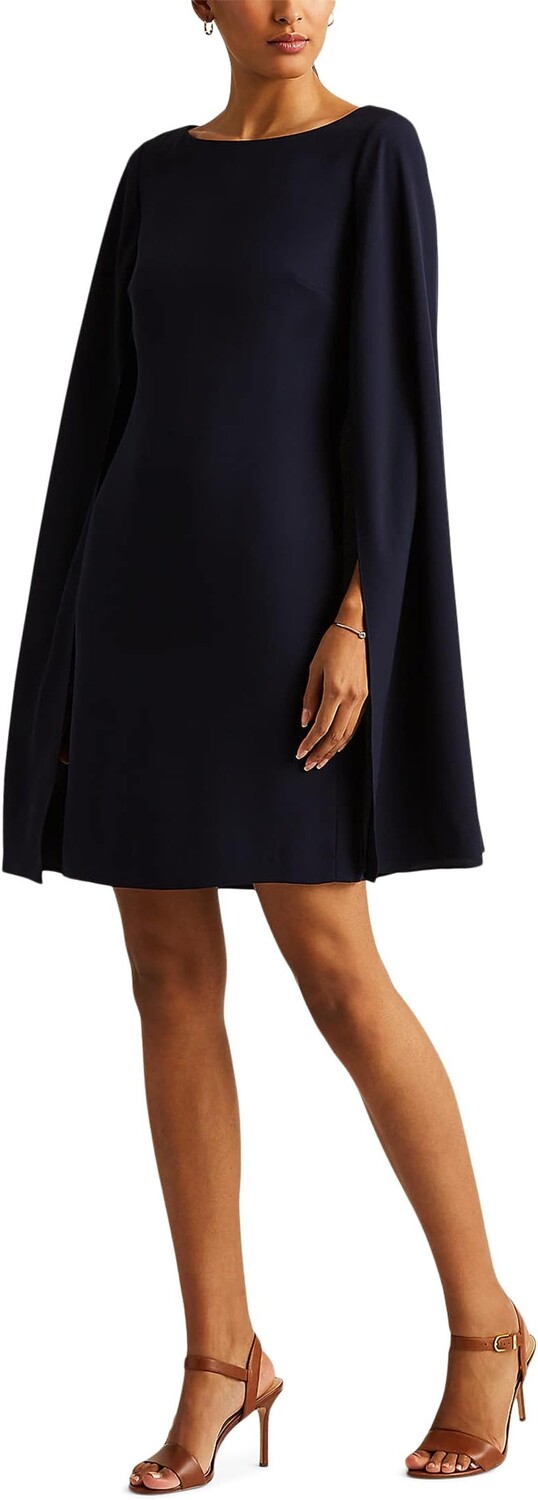 

Платье LAUREN Ralph Lauren Cape Georgette Cocktail Dress, цвет Lighthouse Navy
