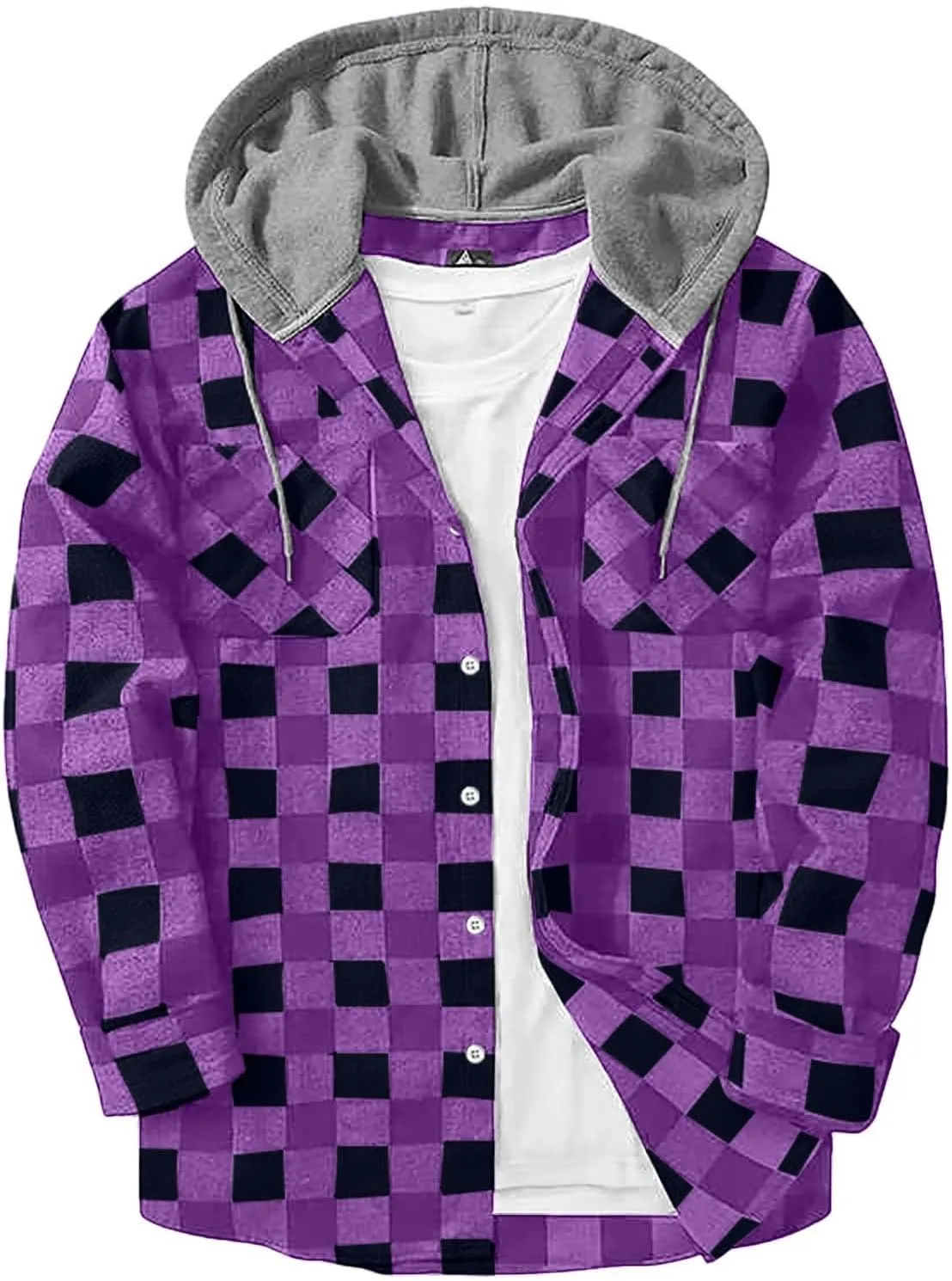 

Мужская толстовка-рубашка Cambkatl с клетчатым принтом, свободного кроя