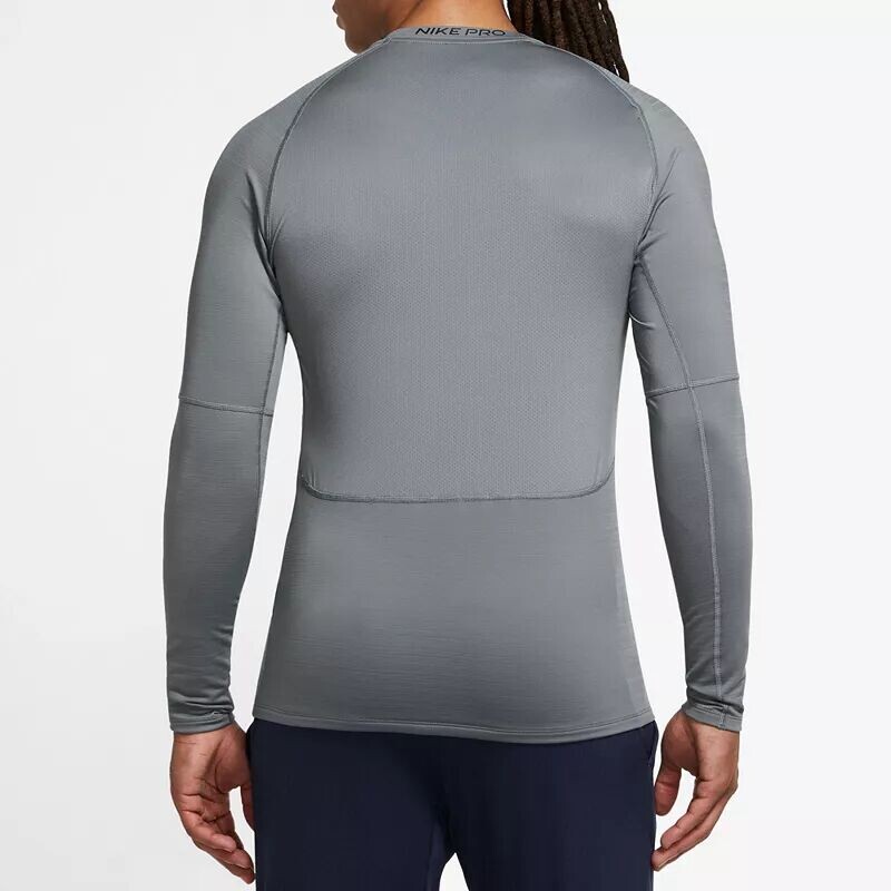 Мужская теплая футболка с круглым вырезом с длинными рукавами Nike Pro — фото 2