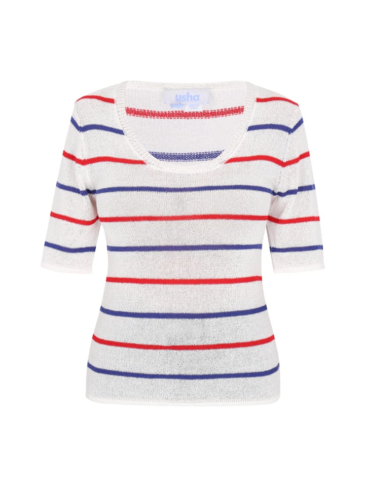 

Свитер usha BLUE LABEL, цвет white navy red