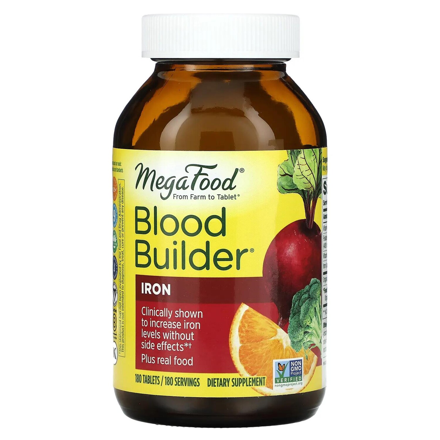 

MegaFood Blood Builder Iron & Multivitamin Supplement 180 Tablets