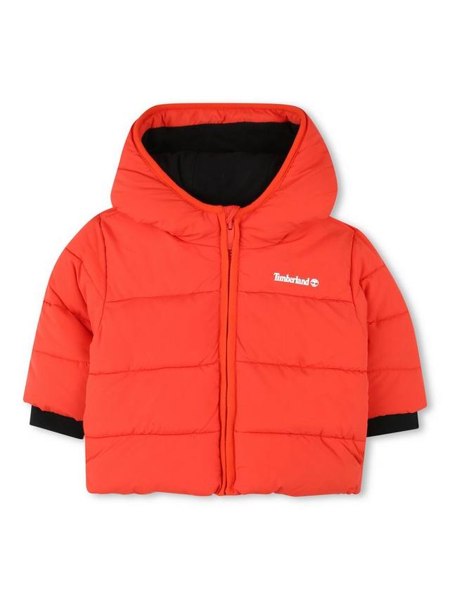 

Детская водоотталкивающая куртка-пуховик с капюшоном Timberland, цвет Tangello