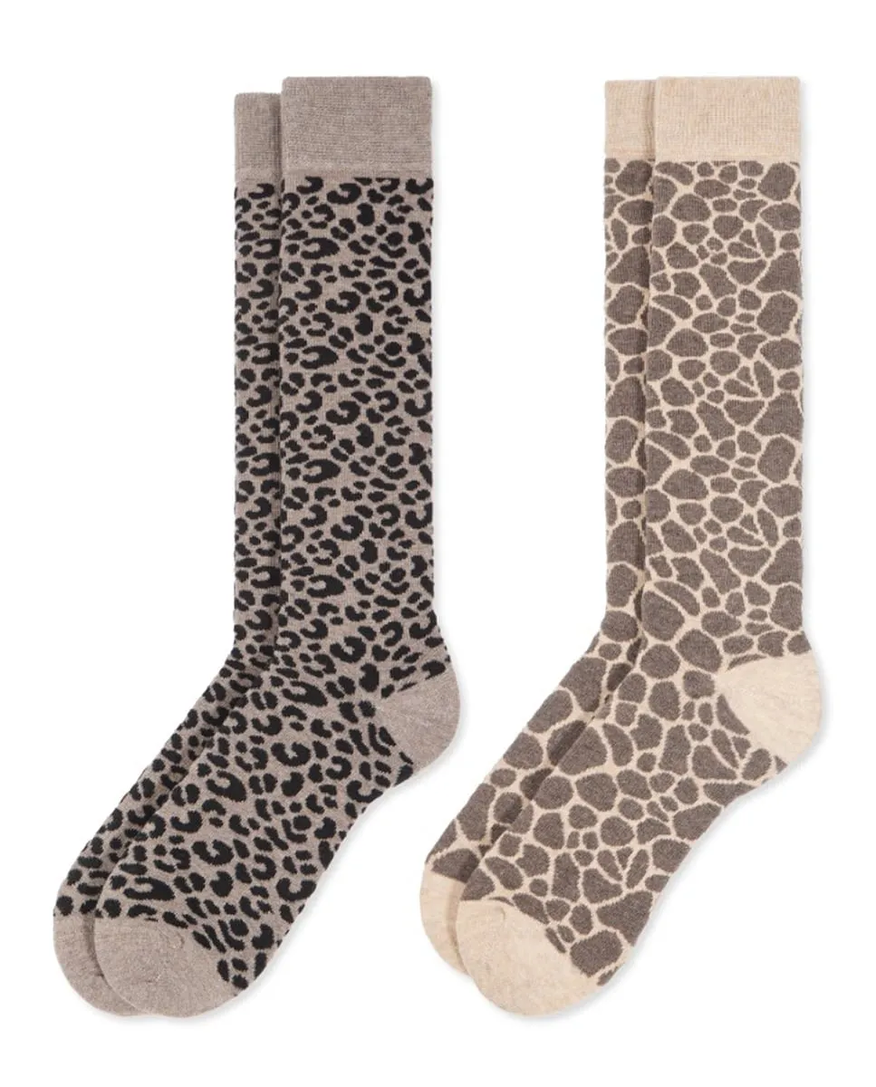 

Женские высокие носки с узором, многопак Soxland, коричневый