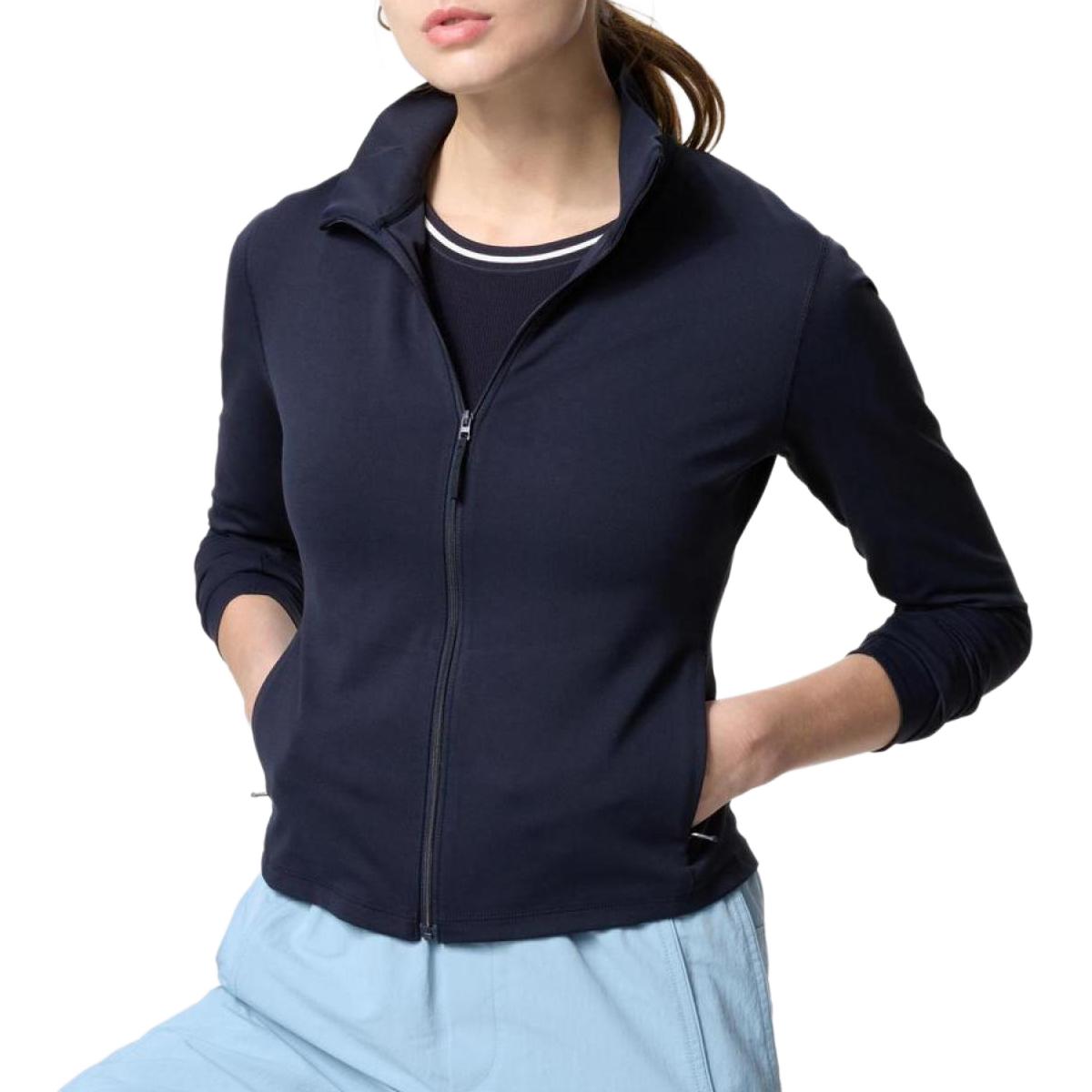 

UNIQLO Куртка AIRism Mesh Series женская темно-синяя, Navy Blue