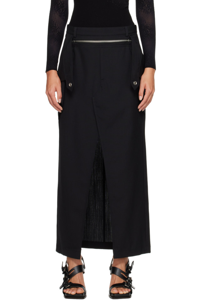 

Юбка миди Zip Dion Lee, черный