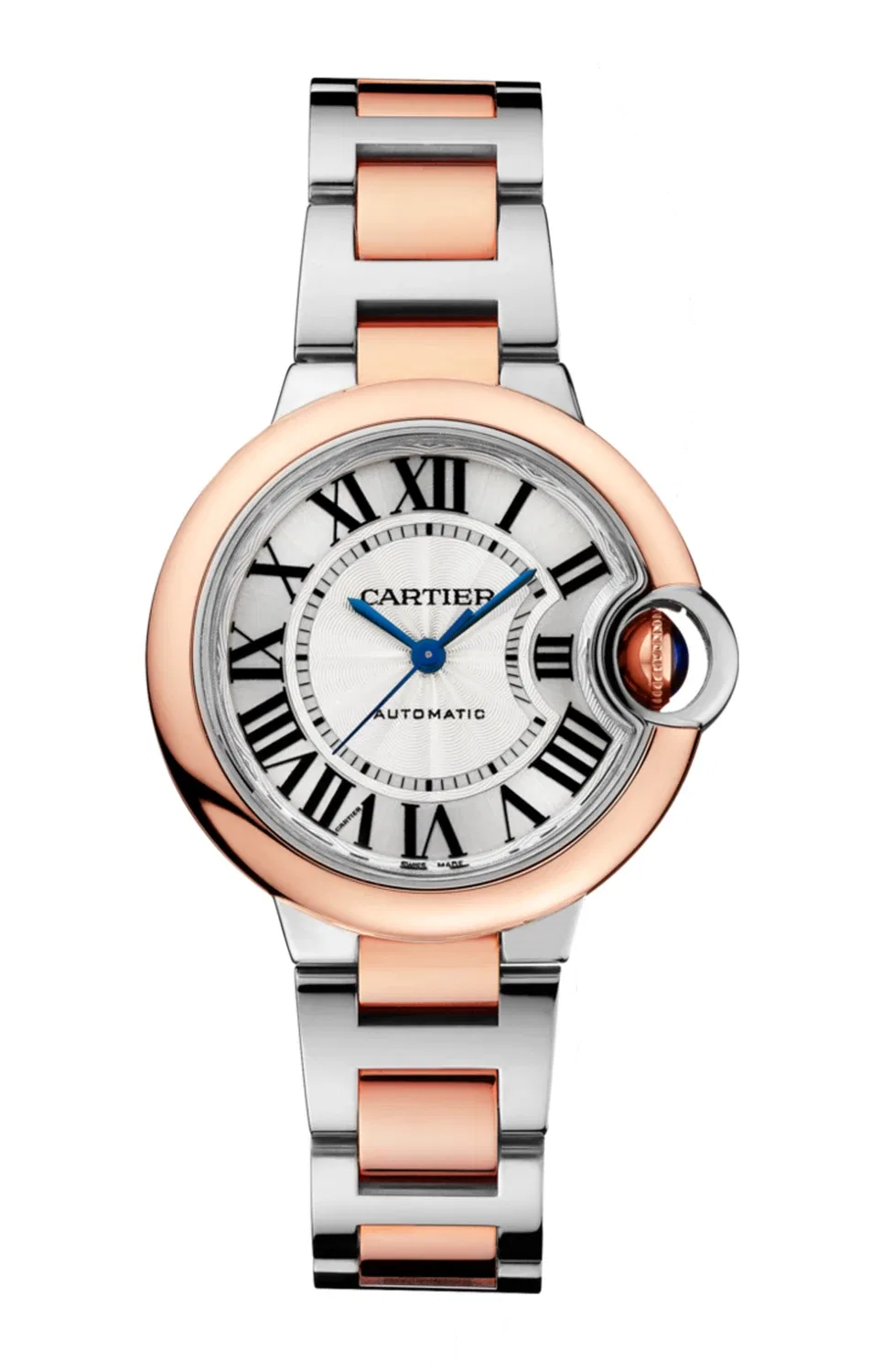 Ballon Bleu de CARTIER 33 мм, автоматические, сталь, розовое золото - W2BB0032, золотой