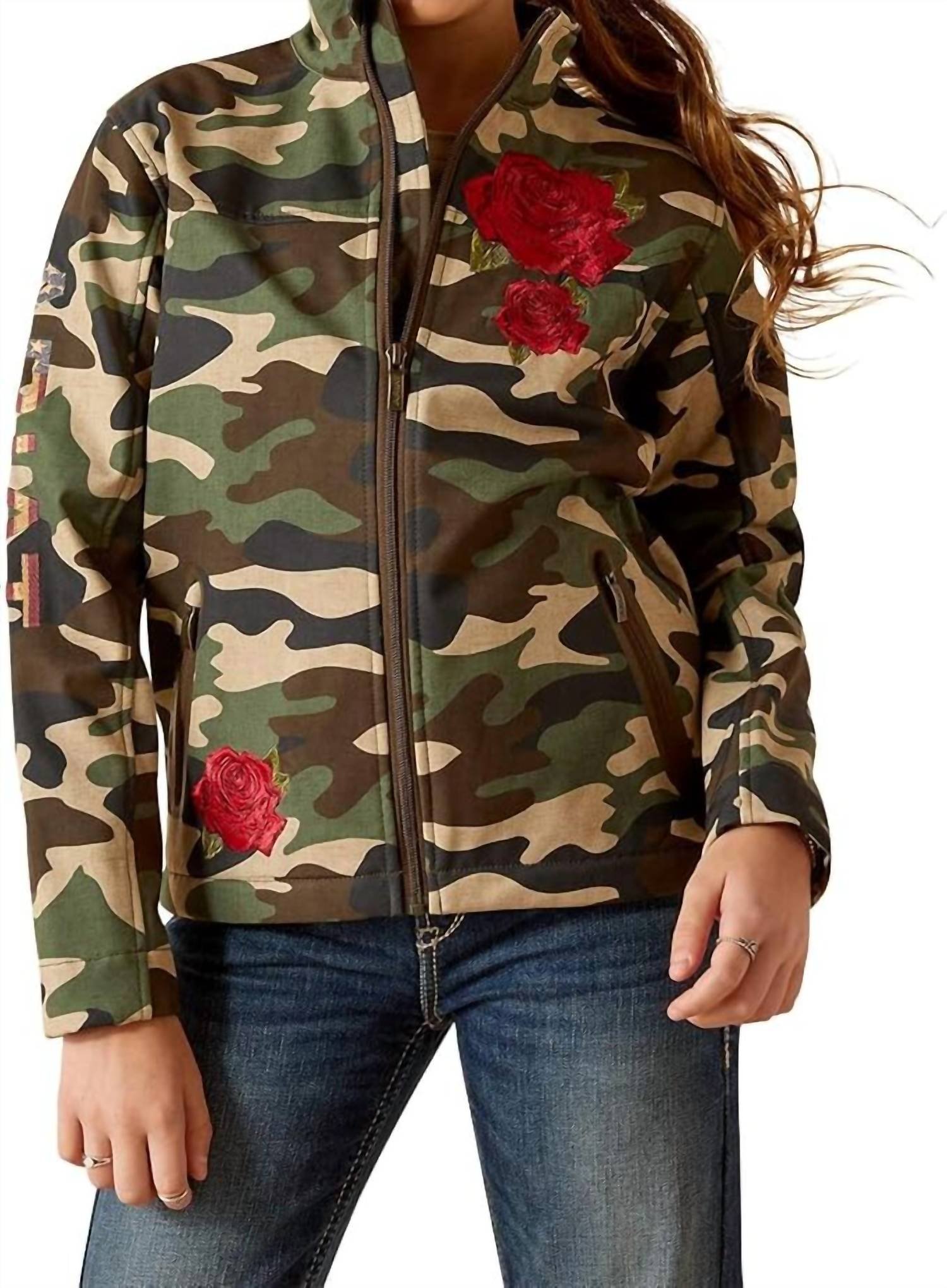 

Куртка Softshell Rodeo Quincy для девочек в стиле Дикого Запада, США ARIAT, цвет wild west usa