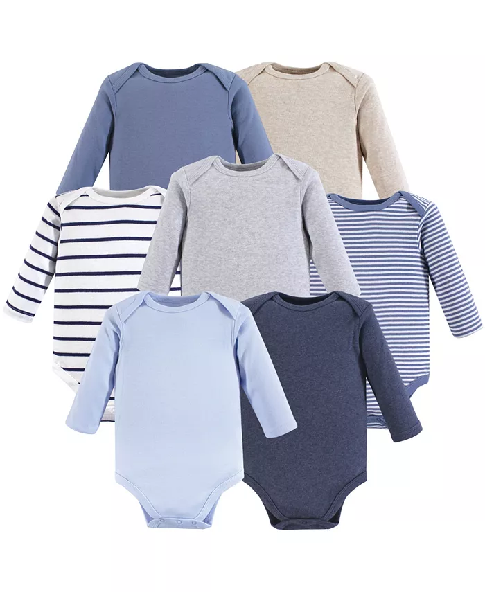 

Боди Hudson Cotton с длинными рукавами для девочек, упаковка 7 шт Hudson Baby, синий