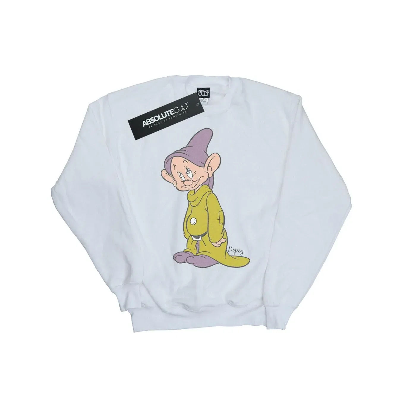 Свитшот для девочек с принтом Dopey Disney, белый — фото 2