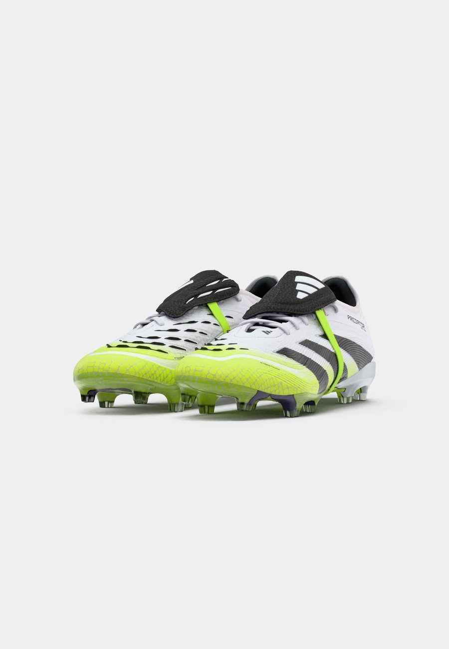 Кроссовки Adidas Performance PREDATOR PRO FOLD-OVER TONGUE FIRM GROUND FOOTBALL BOOTS, Ftwr White/Core Black/Lucid Lemon/White — фото 4