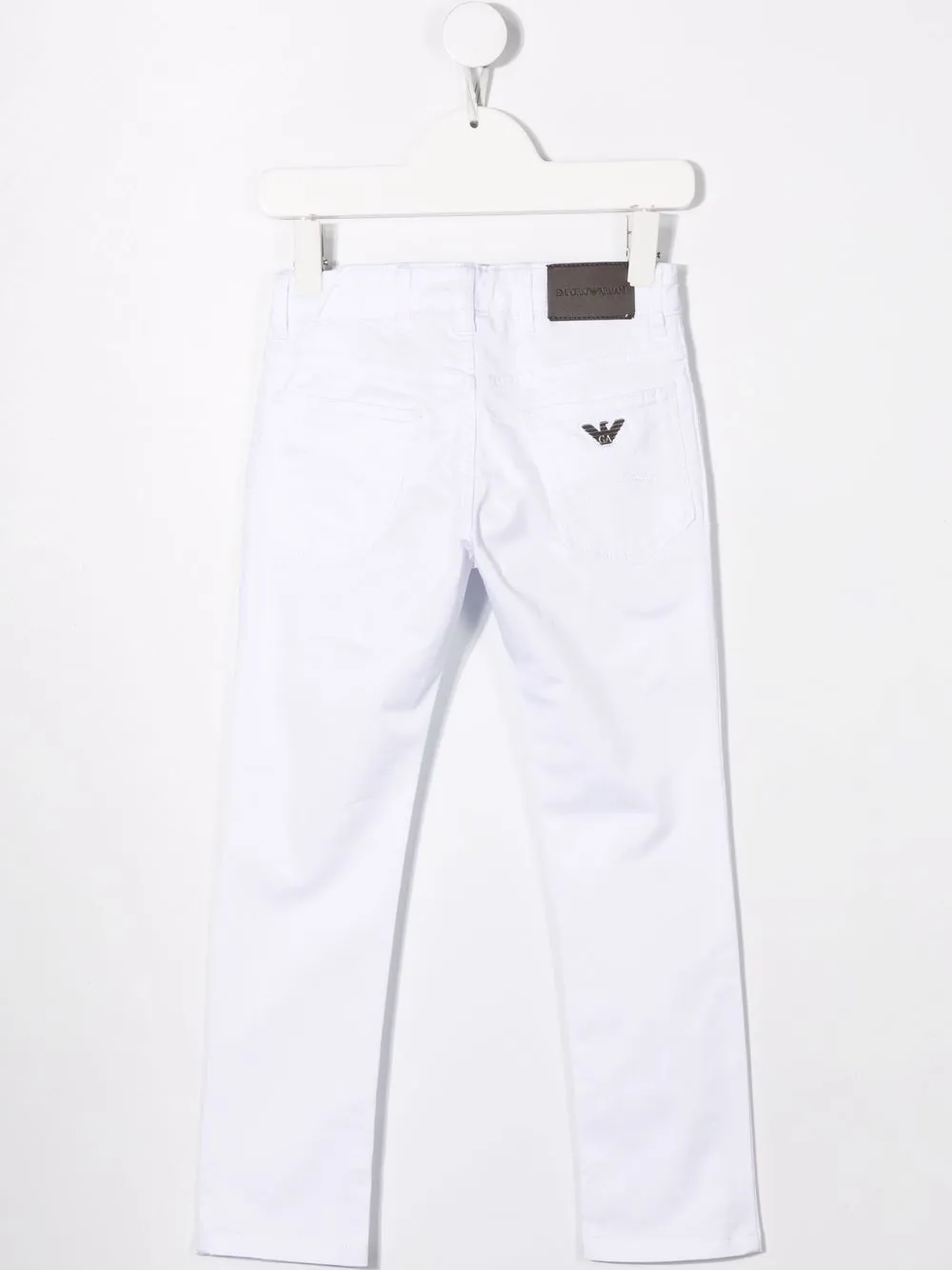 Джинсы кроя слим Emporio Armani Kids, белый — фото 2