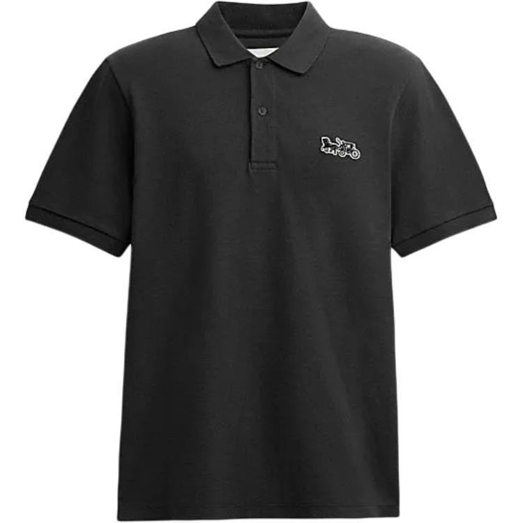 

Футболка поло SS24 мужская черная COACH