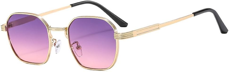 

Солнцезащитные очки UV400 с защитой от УФ-излучения — черная градиентная металлическая оправа, разноцветные, в стиле панк, для женщин и мужчин, для бега и активного отдыха UYPTK, Gold-graypink