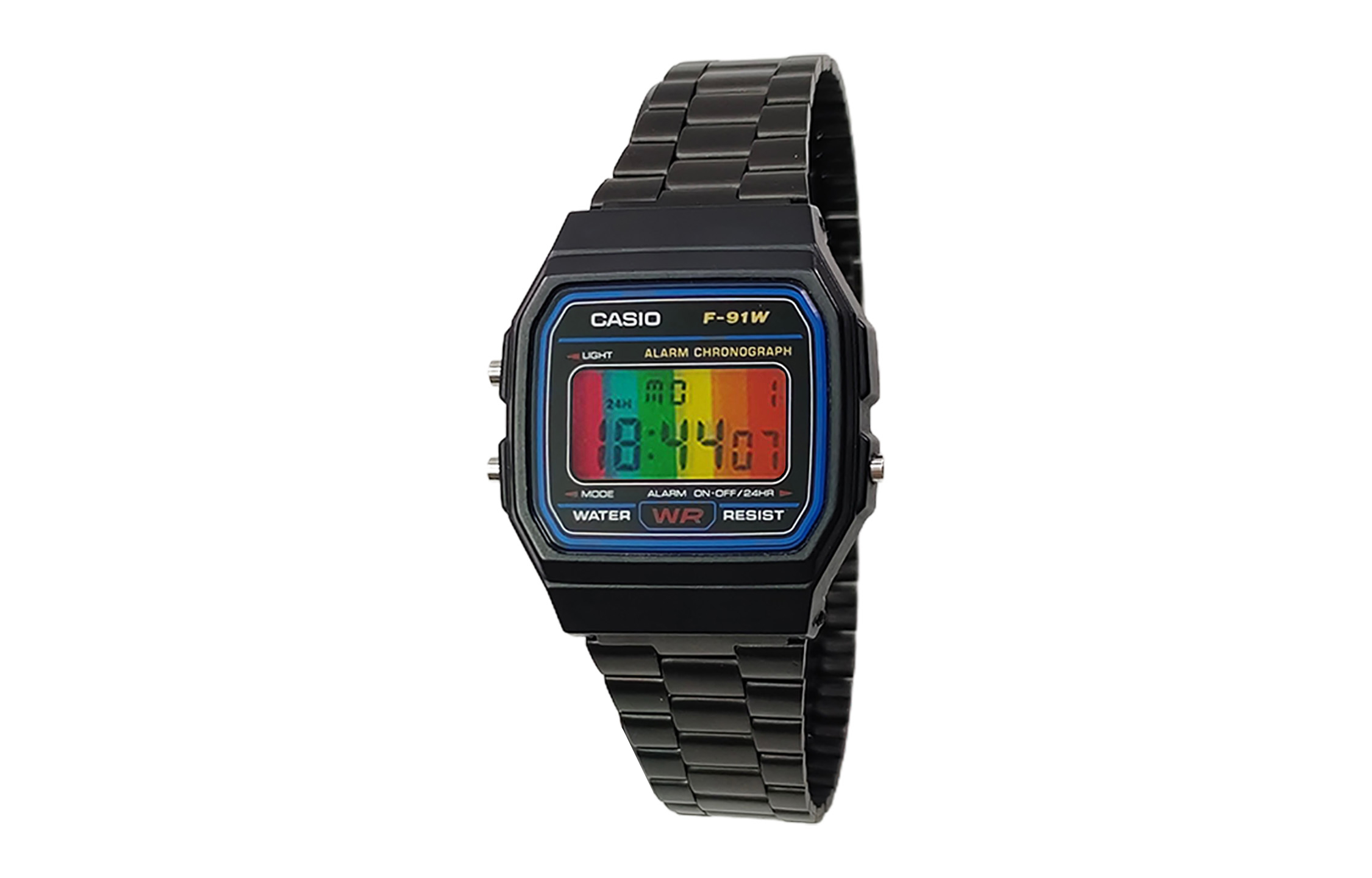 

CASIO Кварцевые часы унисекс с черным циферблатом на стальном браслете