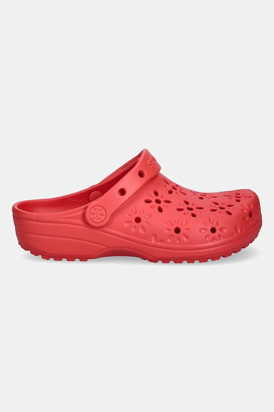 Классические сабо с цветочным принтом и ажурными вырезами Crocs, красный — фото 2