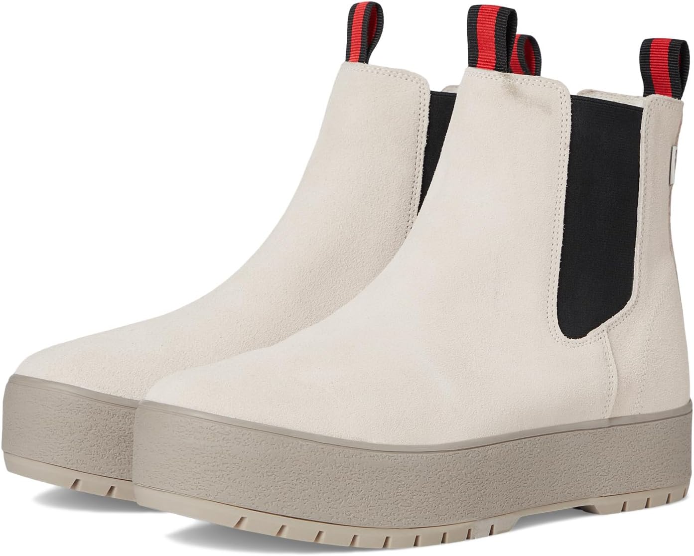 Ботинки Keds The Platform Chelsea Lug, цвет Off-White/Black Suede