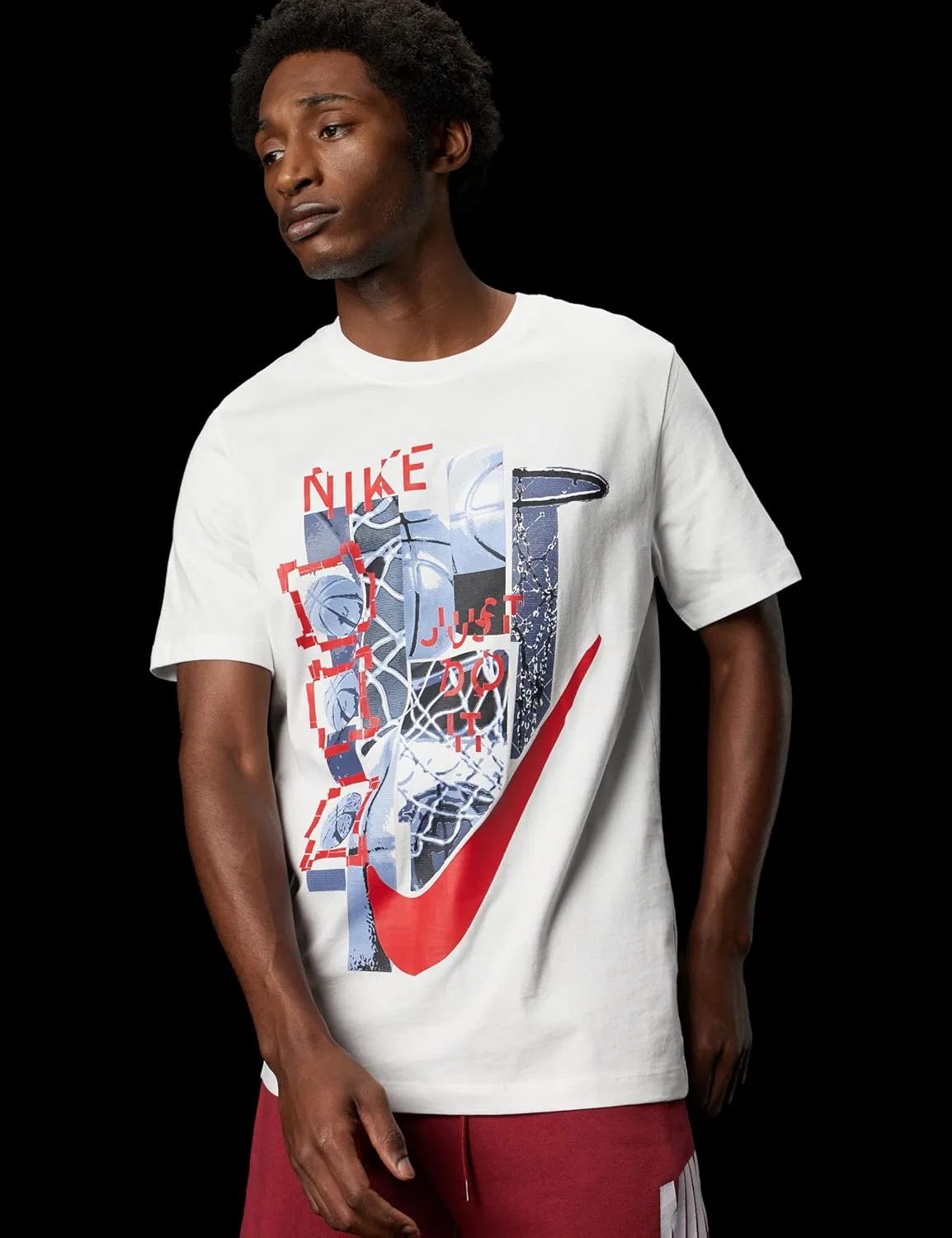 Футболка баскетбольная Nike, белый, X-Large — фото 2